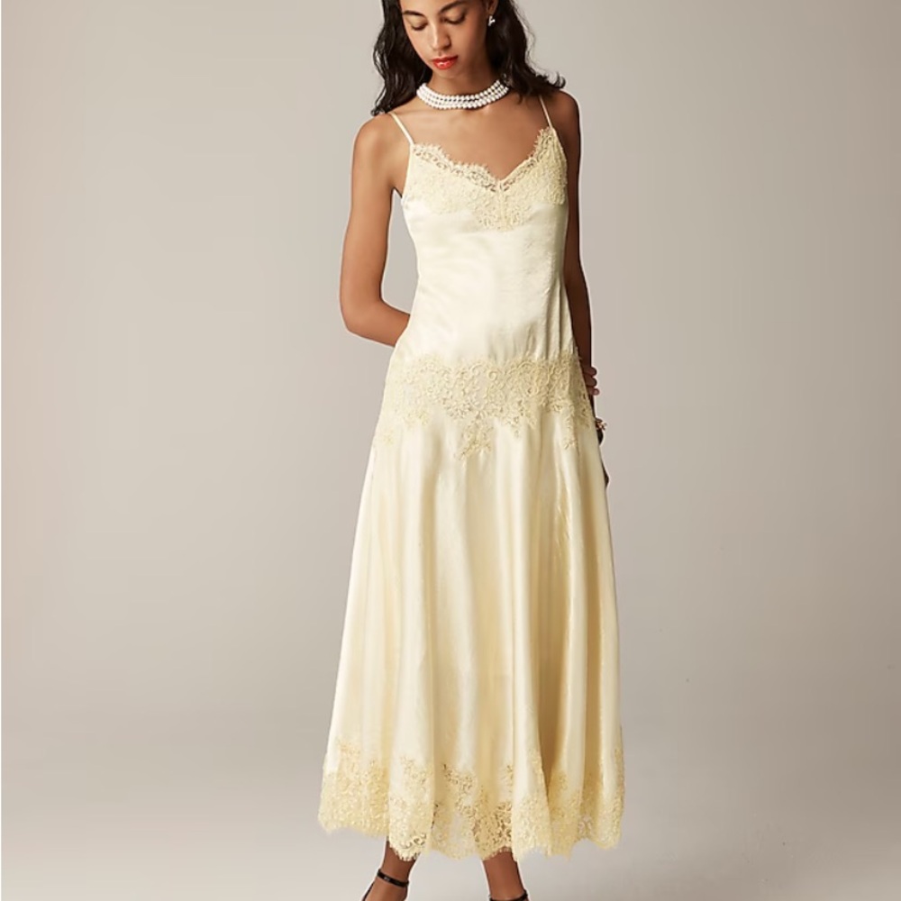 J.Crew satin midi dress